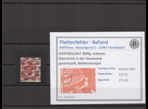 BIZONE 1948 PLATTENFEHLER Nr 46II I postfrisch (231572)