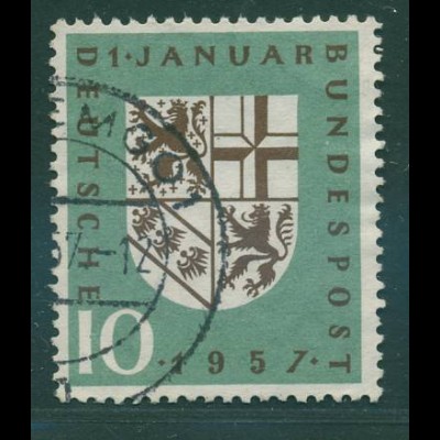 BUND 1957 PLATTENFEHLER Nr 249 I gestempelt (231660)