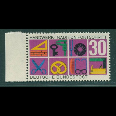 BUND 1968 PLATTENFEHLER Nr 553 III postfrisch (231700)