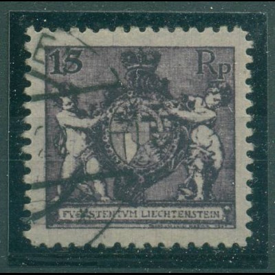 LIECHTENSTEIN 1921 Nr 52B gestempelt (231746)