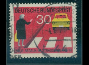 BUND 1971 PLATTENFEHLER Nr 673 I gestempelt (231894)