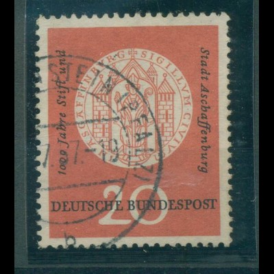 BUND 1957 PLATTENFEHLER Nr 255 II gestempelt (231896)