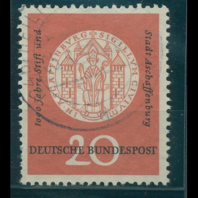 BUND 1957 PLATTENFEHLER Nr 255 VI gestempelt (231899)