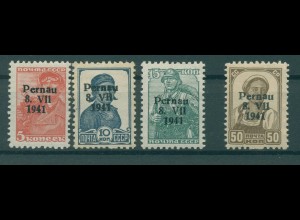II. WK. ESTLAND PERNAU 1941 Nr 5-7+10 postfrisch (232031)