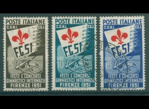 ITALIEN 1951 Nr 834-836 gestempelt (232146)