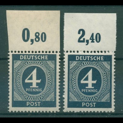 KONTROLLRAT 1946 Nr 914a+b postfrisch (920069)