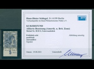 BIZONE 1948 Nr 50II S postfrisch (920451)