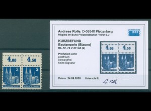 BIZONE 1948 Nr 75V XF postfrisch (920497)