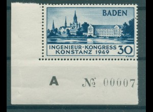 FRZ.ZONE BADEN 1949 Nr 46I BgNr gestempelt (920500)
