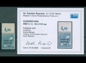 SBZ 1948 Nr 189d OR postfrisch (920624)