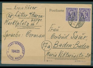 BIZONE 1945 Nr 10Fy Postkarte (920699)