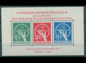 BERLIN 1949 Block 1II postfrisch (920791)