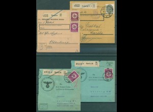 DEUTSCHES REICH DIENST Lot Paketkarten Brief (920952)