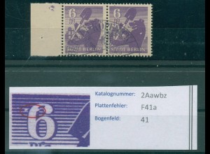 SBZ 1945 Nr 2Aa wbzt F41 gestempelt (921307)