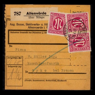 BIZONE 1945 Nr 30cAz gestempelt (921576)